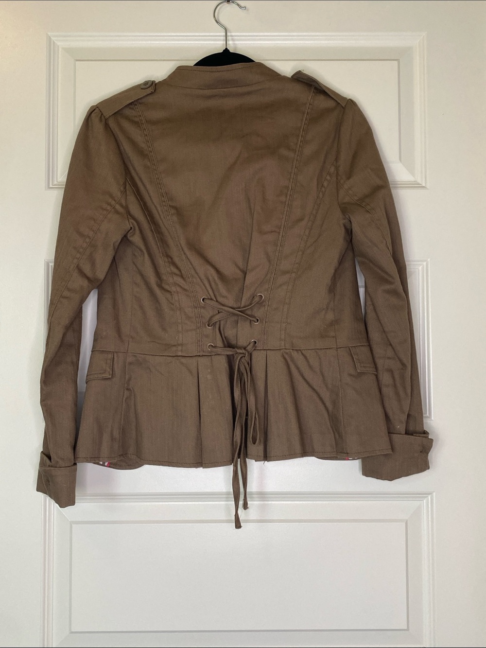 RARE Vintage Utility Military-Style Tan Jacket - Picture 4 of 8